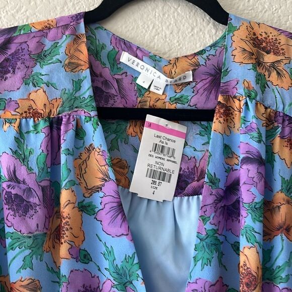 Veronica Beard Sean Floral-Printed Ruched Dress Size 4 NWT $598 - Picture 6 of 6